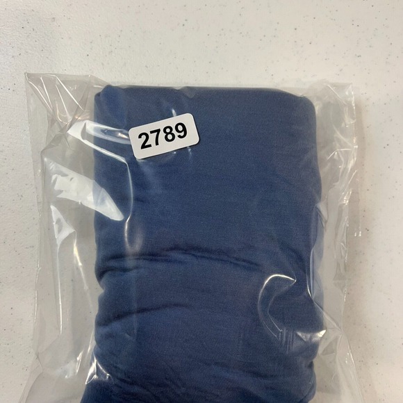 Halston Heritage Sheath Dress Sz 2 Blue Ruched 3/4 Sleeve Scoop Neck Silk Blend - Picture 13 of 13